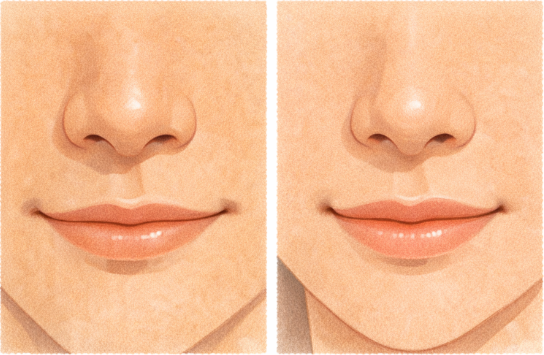 좋은 관상 샘플 일러스트(입)