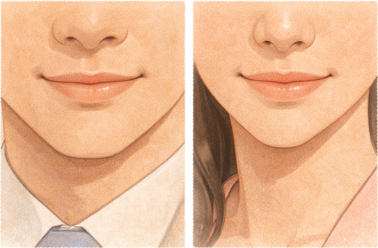 좋은 관상 샘플 일러스트(턱)