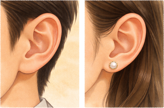 좋은 관상 샘플 일러스트(귀)