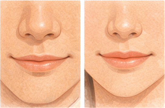 좋은 관상 샘플 일러스트(인중)