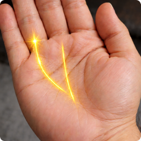 남성 손금 예시